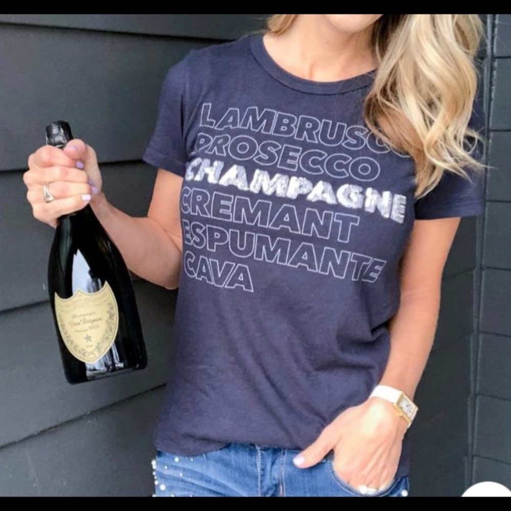 J. Crew Champagne Sequin Graphic Short Sleeve T-Shirt Size XS